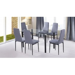 Conjunto mesa + 6 sillas Yuri