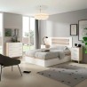 Dormitorio Mine Cabecero Koa + 2 Mesitas 3 cajones con patas