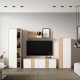 Salón Completo Neo Vitrina Alta + Mueble TV + Galería + Buffet