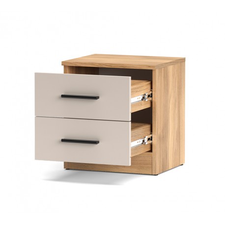Mesita De Noche 2 Cajones Elba